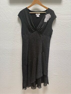 Vintage 90s AGB Polka Dot Sleeveless Midi Dress Sz 14 DONT SPEAK GWEN STEFANI